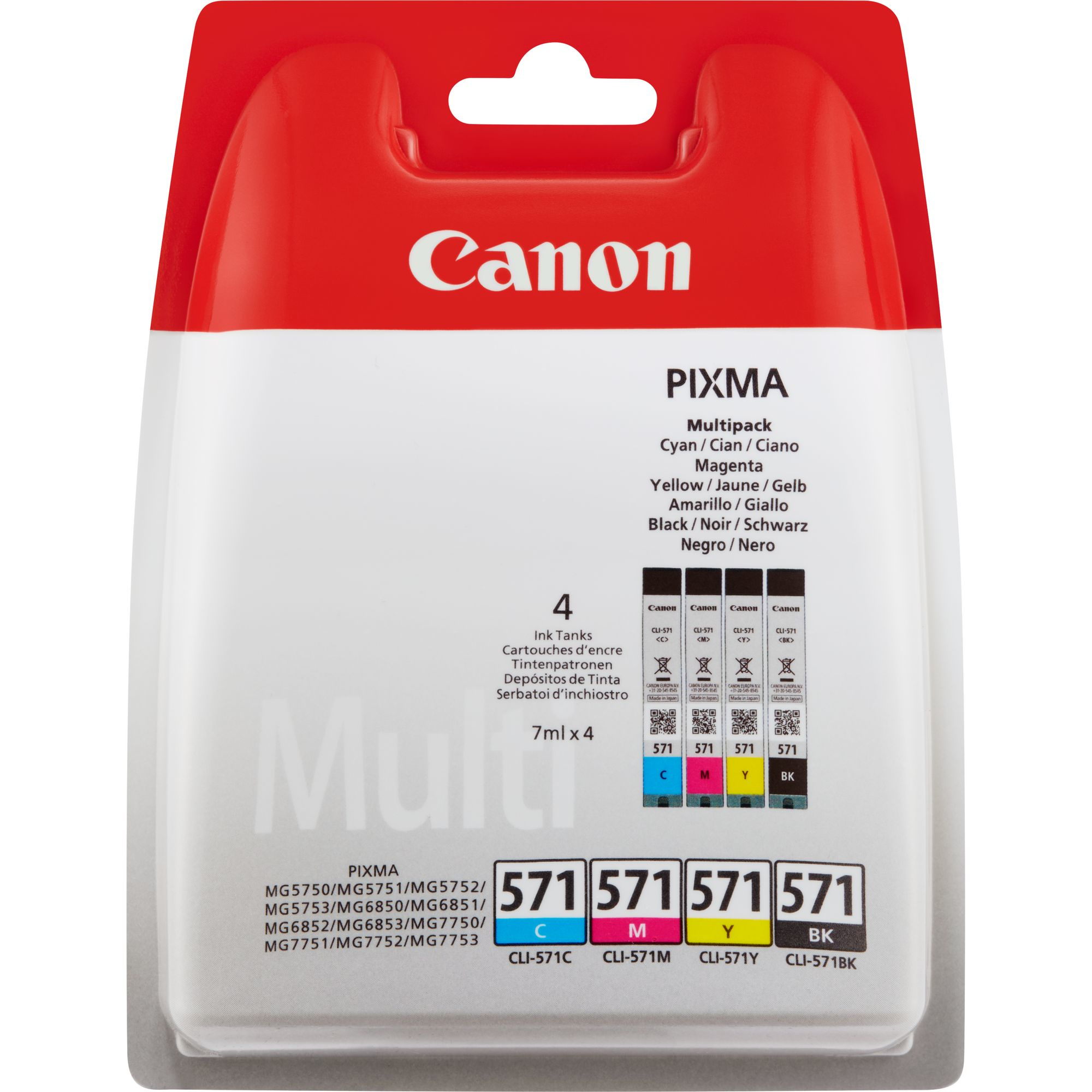 Canon CLI-571 C/M/Y/BK Value Pack Canon CLI-571 C/M/Y/BK Value Pack