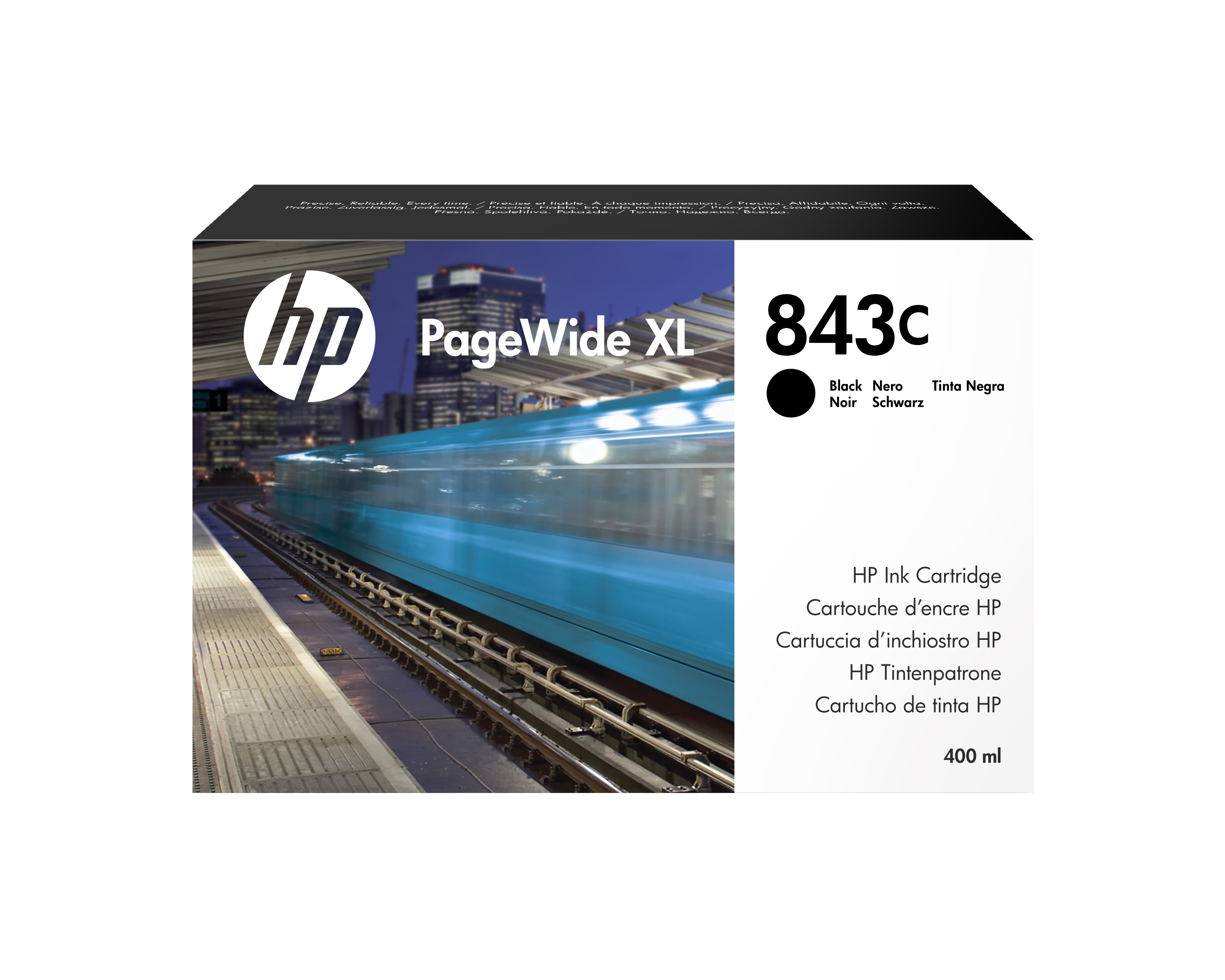 HP 843C 400-ml Black PageWide XL Ink Cartridge cartouche d'encre 1 pièce(s) Original Noir HP 843C 400-ml Black PageWide XL Ink Cartridge cartouche d'encre 1 pièce(s) Original Noir