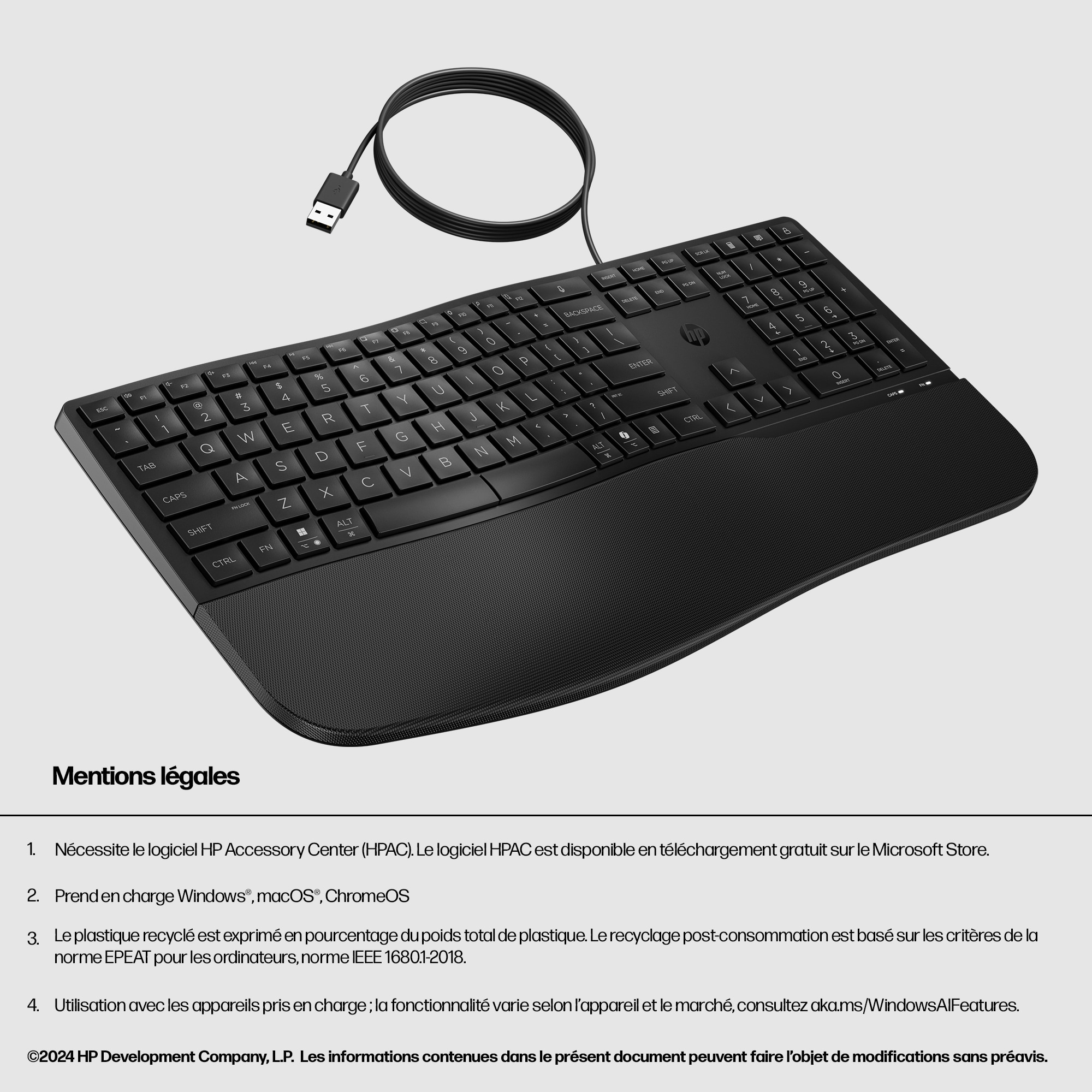 HP 485 Comfort Wired Keyboard HP 485 Comfort Wired Keyboard