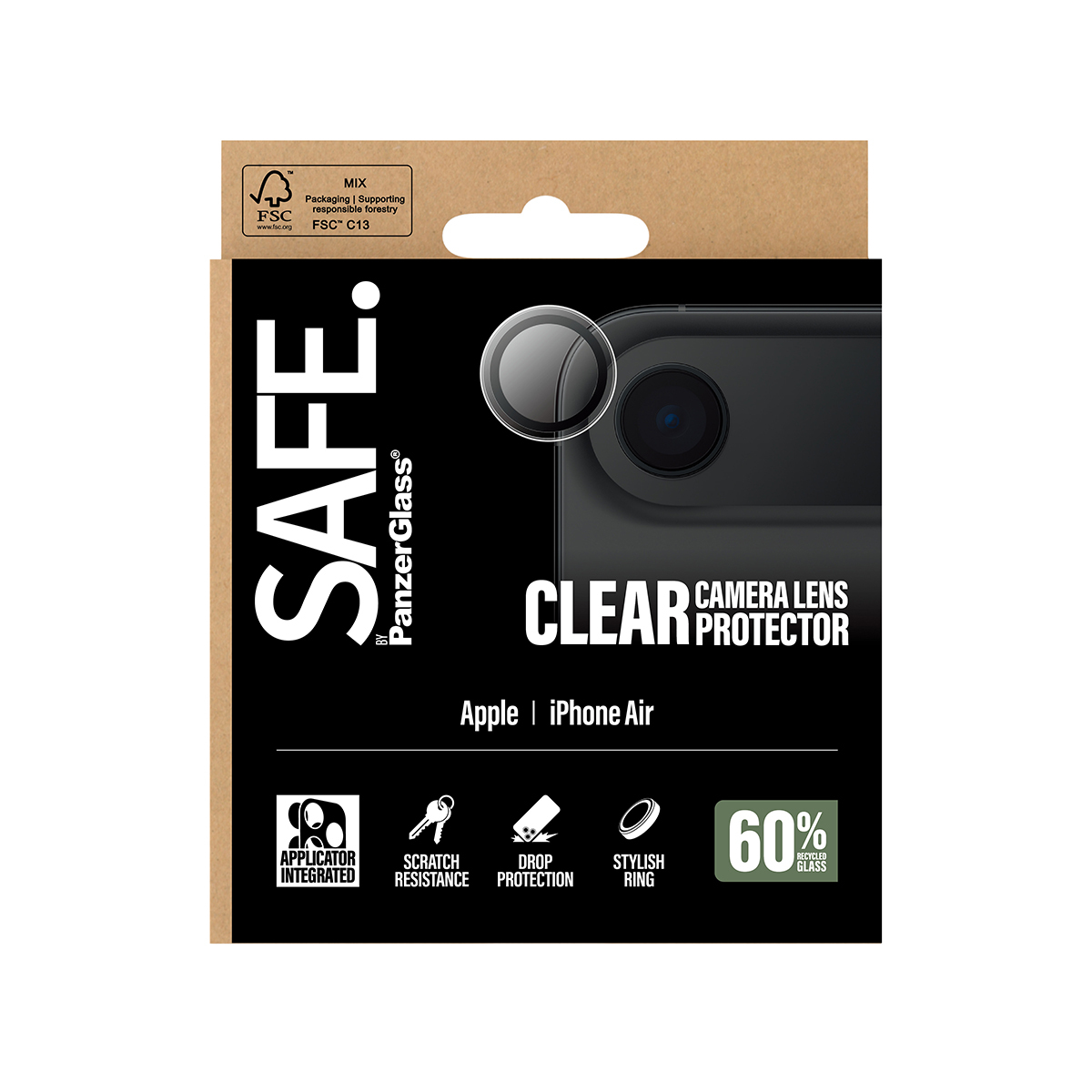 PanzerGlass SAFE. by ® Camera Lens Protector Transparent iPhone Air Protection d'écran transparent Apple 1 pièce(s)