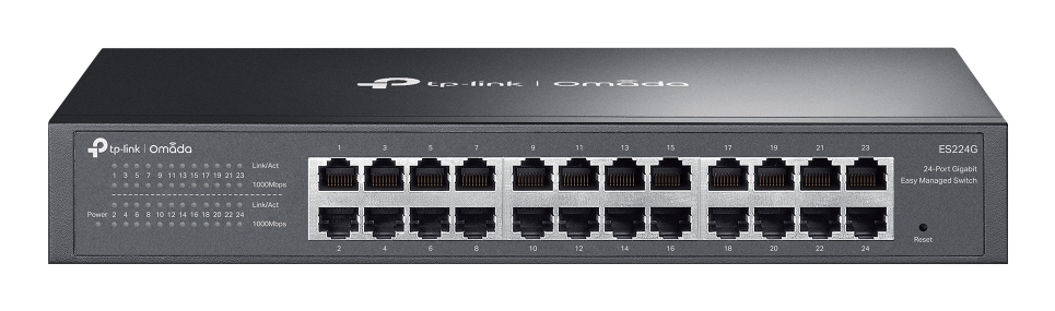 TP-Link Omada ES224G commutateur réseau Géré L2 Gigabit Ethernet (10/100/1000) Noir TP-Link Omada ES224G commutateur réseau Géré L2 Gigabit Ethernet (10/100/1000) Noir