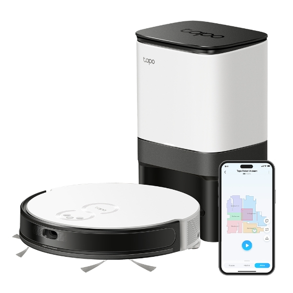 TP-Link Tapo RV20 Mop Plus robot aspirateur 4 L Sac à poussière Noir, Blanc TP-Link Tapo RV20 Mop Plus robot aspirateur 4 L Sac à poussière Noir, Blanc