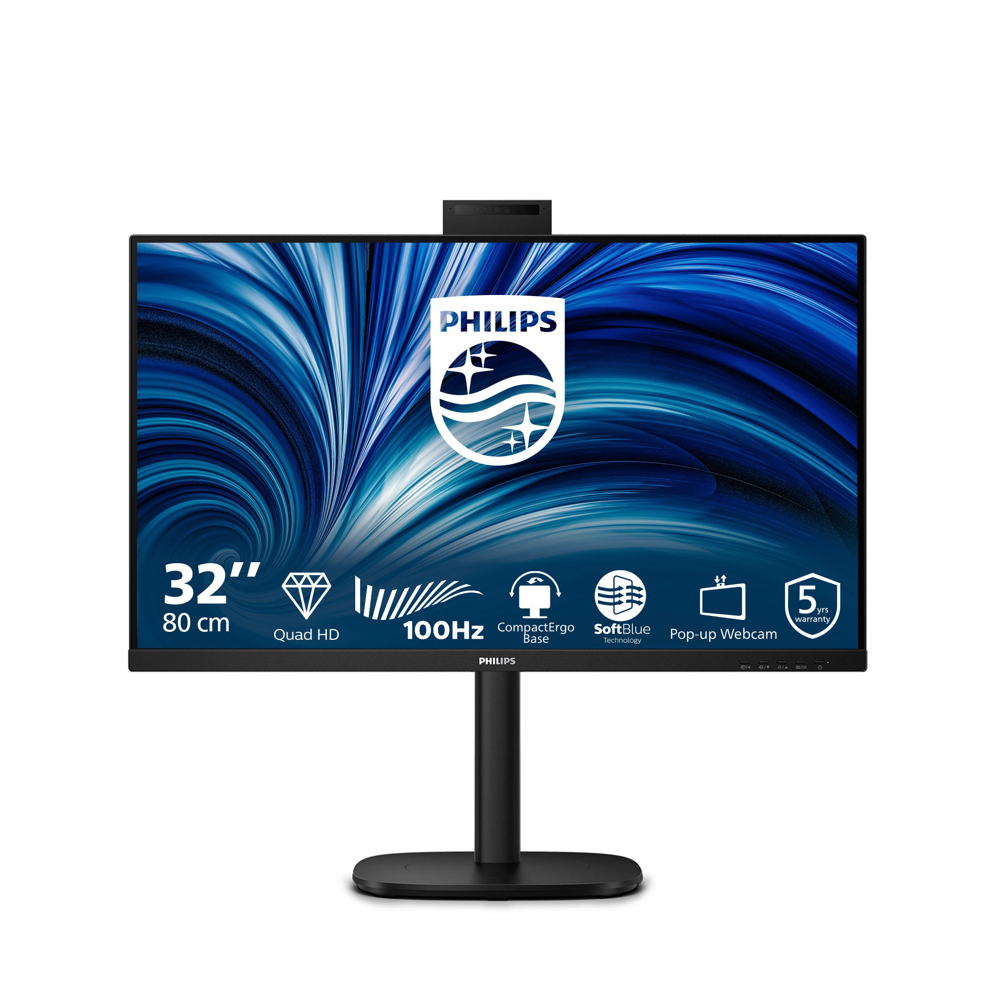Philips 3000 series 32B2U3601H/00 écran plat de PC 80 cm (31.5") 2560 x 1440 pixels Quad HD LCD Noir