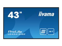 iiyama PROLITE LE4341S-B2 Écran plat de signalisation numérique 108 cm (42.5") LCD 350 cd/m² Full HD Noir 18/7 iiyama PROLITE LE4341S-B2 Écran plat de signalisation numérique 108 cm (42.5") LCD 350 cd/m² Full HD Noir 18/7
