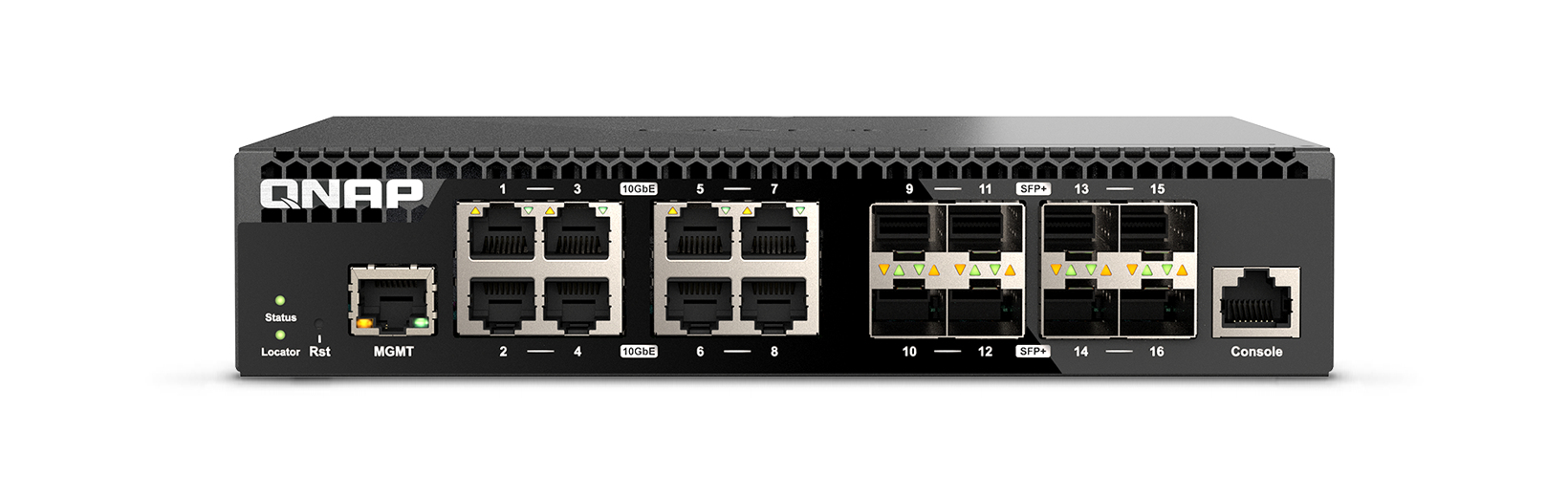 QNAP QSW-M3216R-8S8T commutateur réseau Géré L2/L3 10G Ethernet (100/1000/10000) 1U Noir QNAP QSW-M3216R-8S8T commutateur réseau Géré L2/L3 10G Ethernet (100/1000/10000) 1U Noir