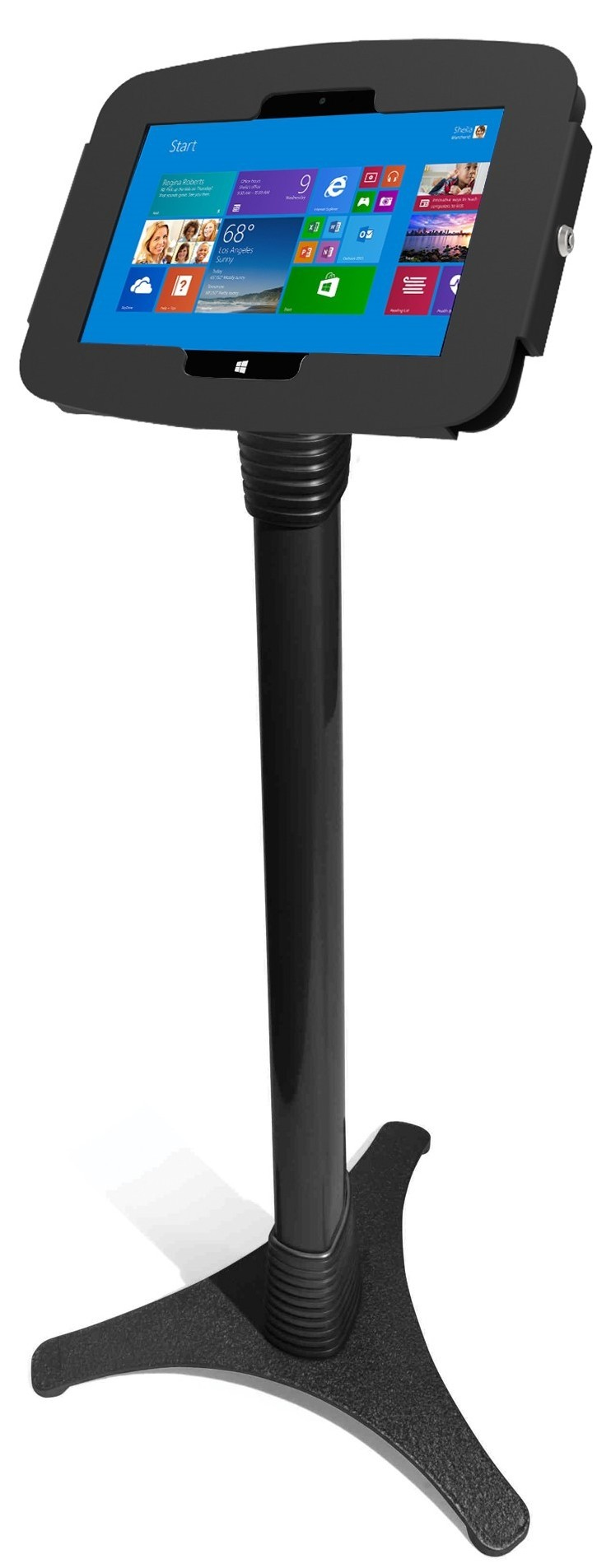 Compulocks Adjustable Surface Pro 7 Galaxy TabPro S Floor Stand Kiosk Black Compulocks Adjustable Surface Pro 7 Galaxy TabPro S Floor Stand Kiosk Black