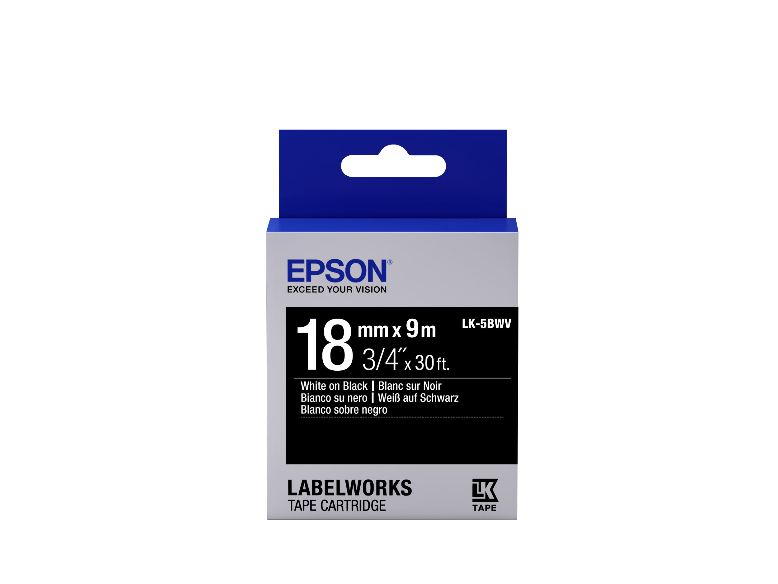 Tape - LK5BWV Vivid Wh/blk 18/9 Tape - LK5BWV Vivid Wh/blk 18/9