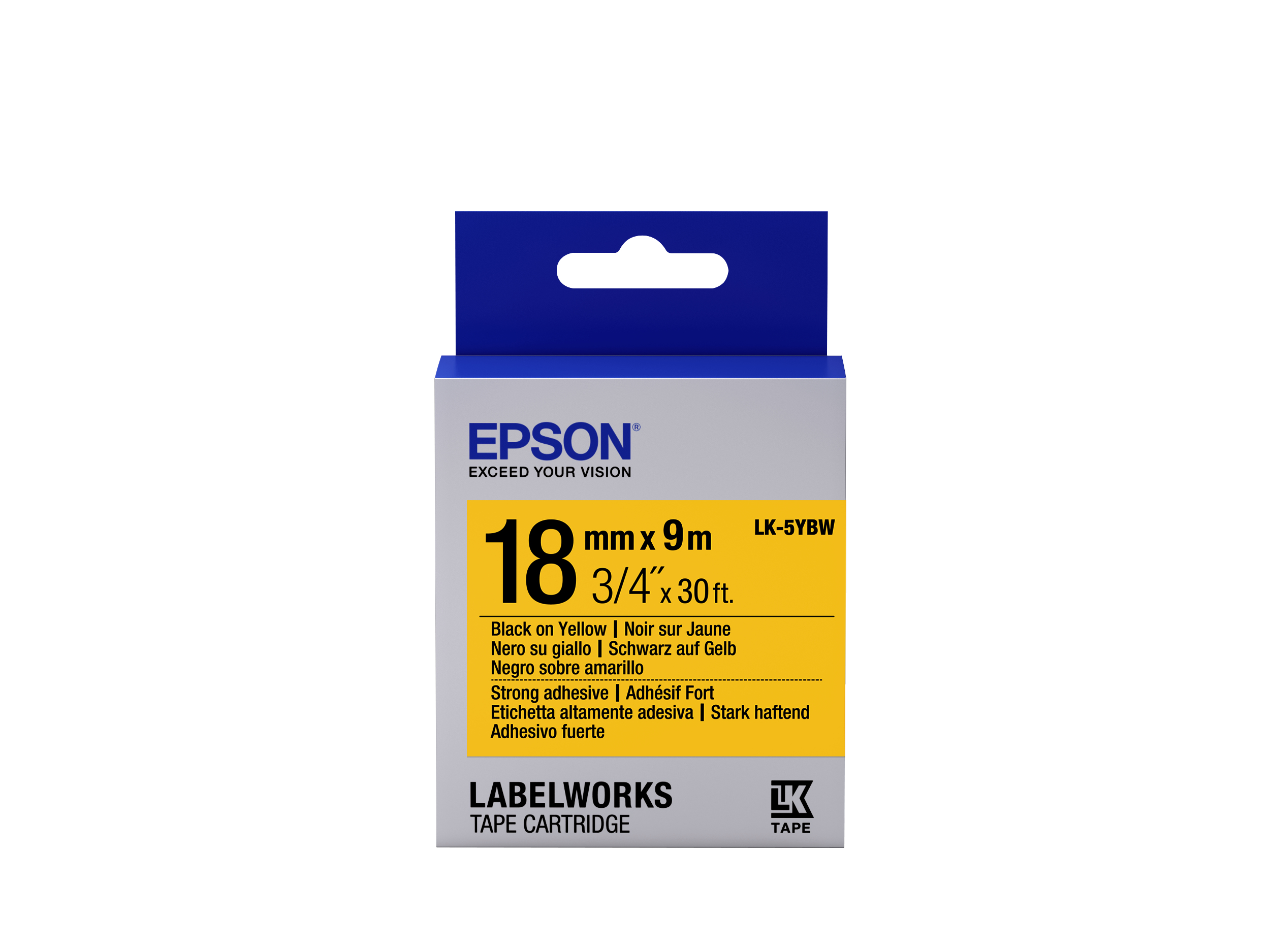 Tape - LK5YBW Strng adh Blk/ Tape - LK5YBW Strng adh Blk/