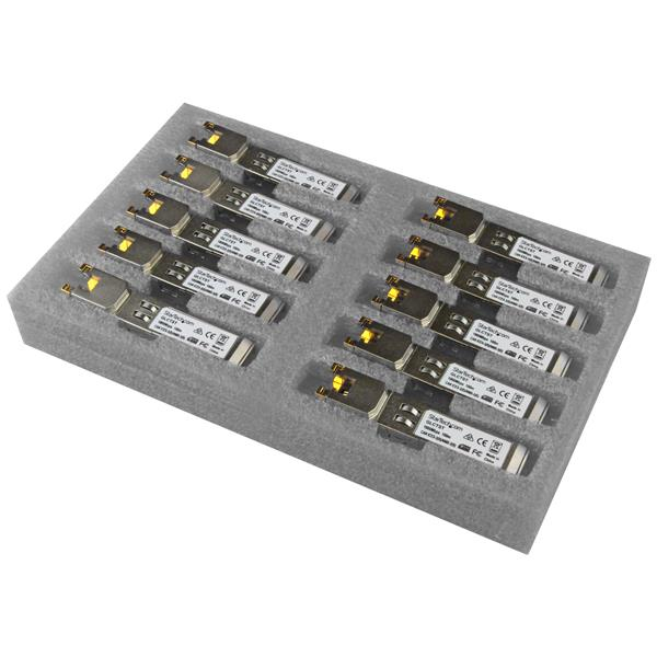 StarTech.com Paquet de 10 modules de transceiver SFP Gigabit RJ45 en cuivre StarTech.com Paquet de 10 modules de transceiver SFP Gigabit RJ45 en cuivre