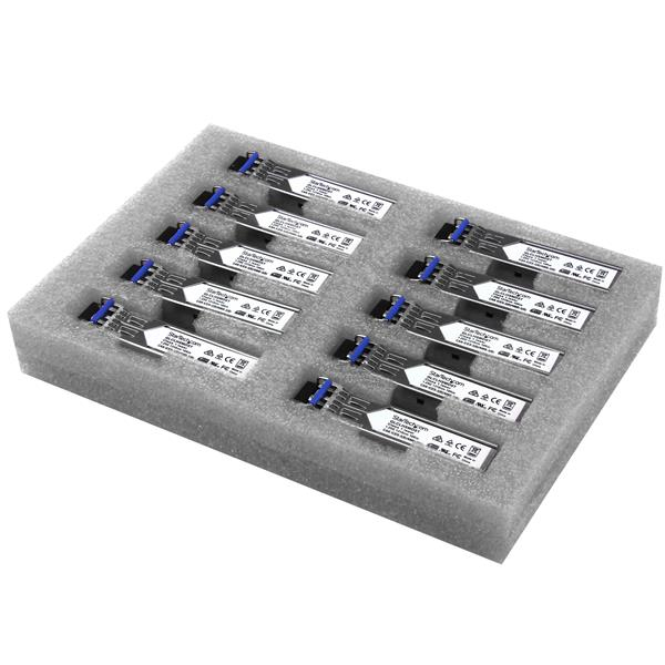 StarTech.com Paquet de 10 modules de transceiver SFP à fibre optique Gigabit StarTech.com Paquet de 10 modules de transceiver SFP à fibre optique Gigabit