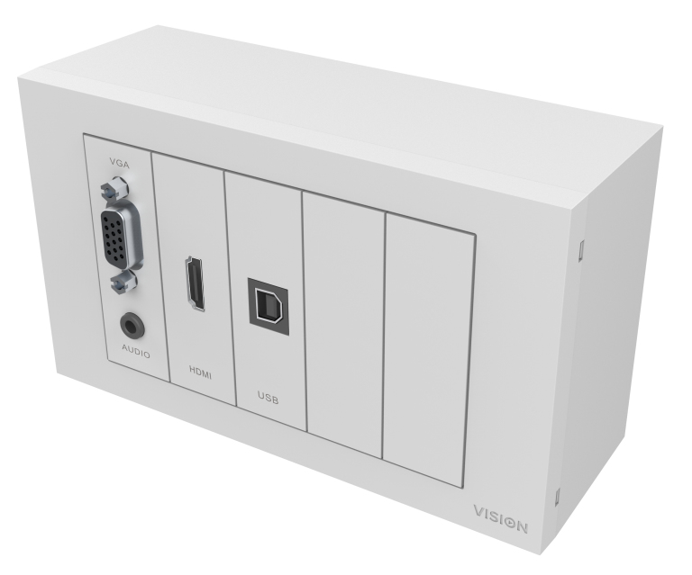 VISION TechConnect 3 Wall-Mount Faceplate Package VISION TechConnect 3 Wall-Mount Faceplate Package