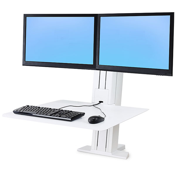 Ergotron WorkFit-SR Dual Monitor Sit-Stand Desktop Workstation Standing Desk Ergotron WorkFit-SR Dual Monitor Sit-Stand Desktop Workstation Standing Desk