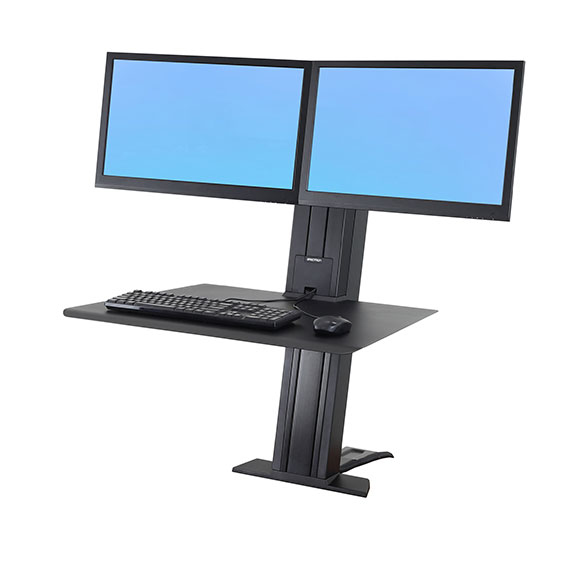 Ergotron WorkFit-SR Dual Monitor Standing Desk Workstation Ergotron WorkFit-SR Dual Monitor Standing Desk Workstation