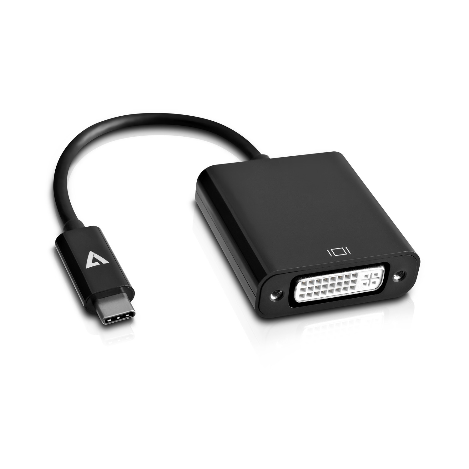 V7 USB-C mâle vers DVI-D femelle Adaptateur Noir V7 USB-C mâle vers DVI-D femelle Adaptateur Noir
