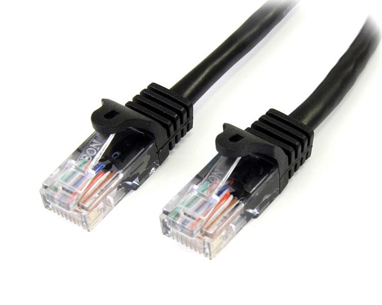 StarTech.com 45PAT5MBK câble de réseau Noir 5 m Cat5e U/UTP (UTP)