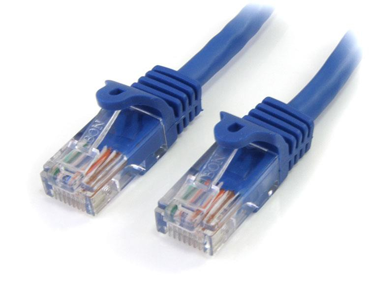 StarTech.com 45PAT5MBL câble de réseau Bleu 5 m Cat5e U/UTP (UTP)