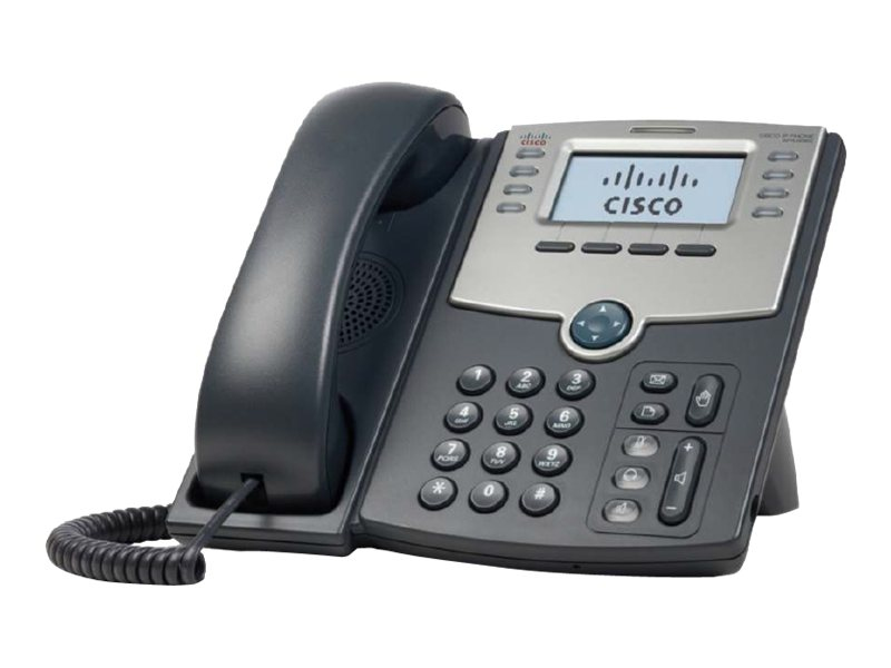 Cisco SPA508G, Refurbished téléphone fixe Noir 8 lignes LCD