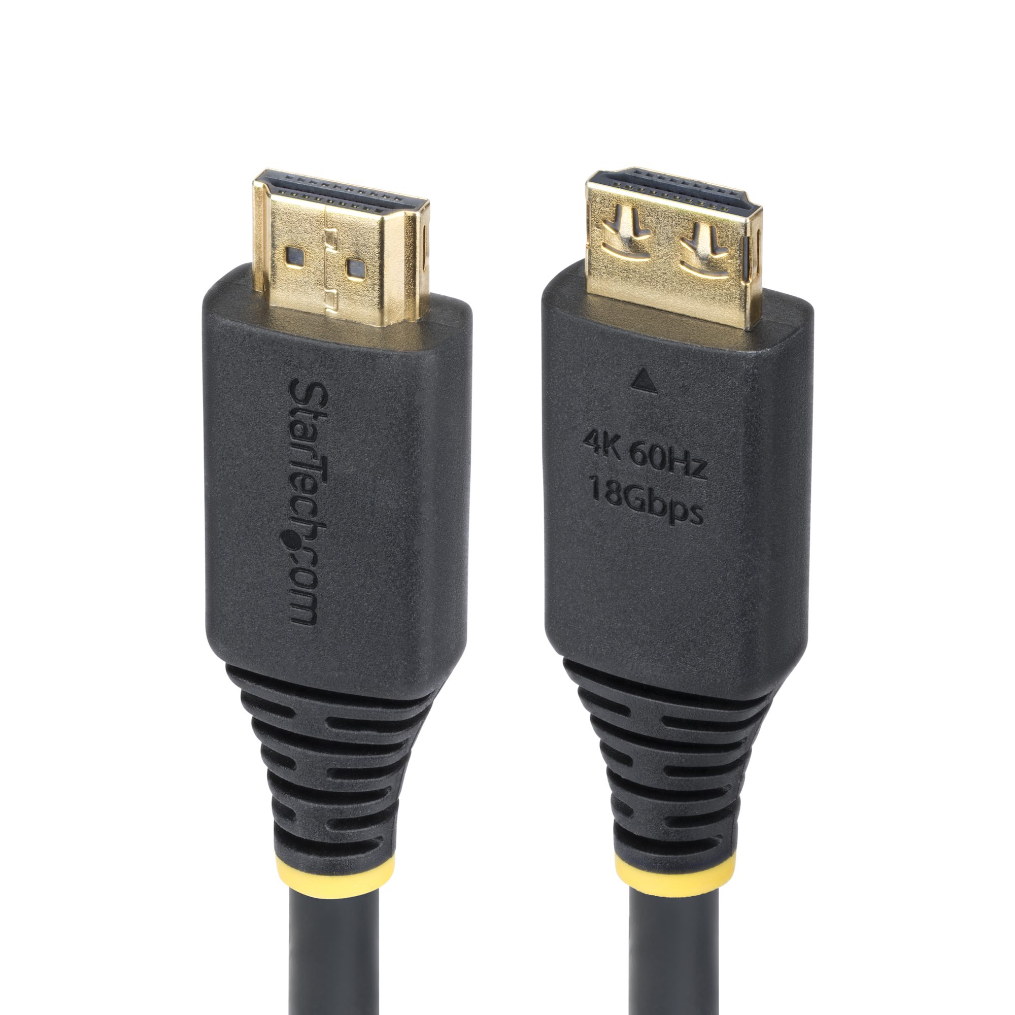 StarTech.com Câble HDMI Haut Débit de 90cm avec Connecteur à Pince, 4K 60Hz/1440p 144Hz, HDR10/HDCP 2.2/ARC, 18Gbps, UHD HDMI 2.0, Cordon pour TV/Moniteur/Écran, Gaine TPE StarTech.com Câble HDMI Haut Débit de 90cm avec Connecteur à Pince, 4K 60Hz/1440p 144Hz, HDR10/HDCP 2.2/ARC, 18Gbps, UHD HDMI 2.0, Cordon pour TV/Moniteur/Écran, Gaine TPE