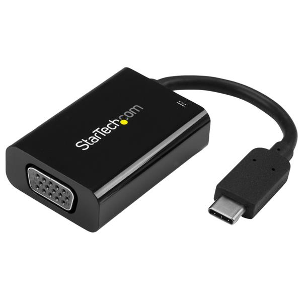 StarTech.com Adaptateur vidéo USB-C vers VGA avec USB Power Delivery StarTech.com Adaptateur vidéo USB-C vers VGA avec USB Power Delivery