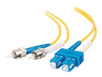 C2G ST-ST 9/125 OS1 Duplex Singlemode PVC Fiber Optic Cable (LSZH)