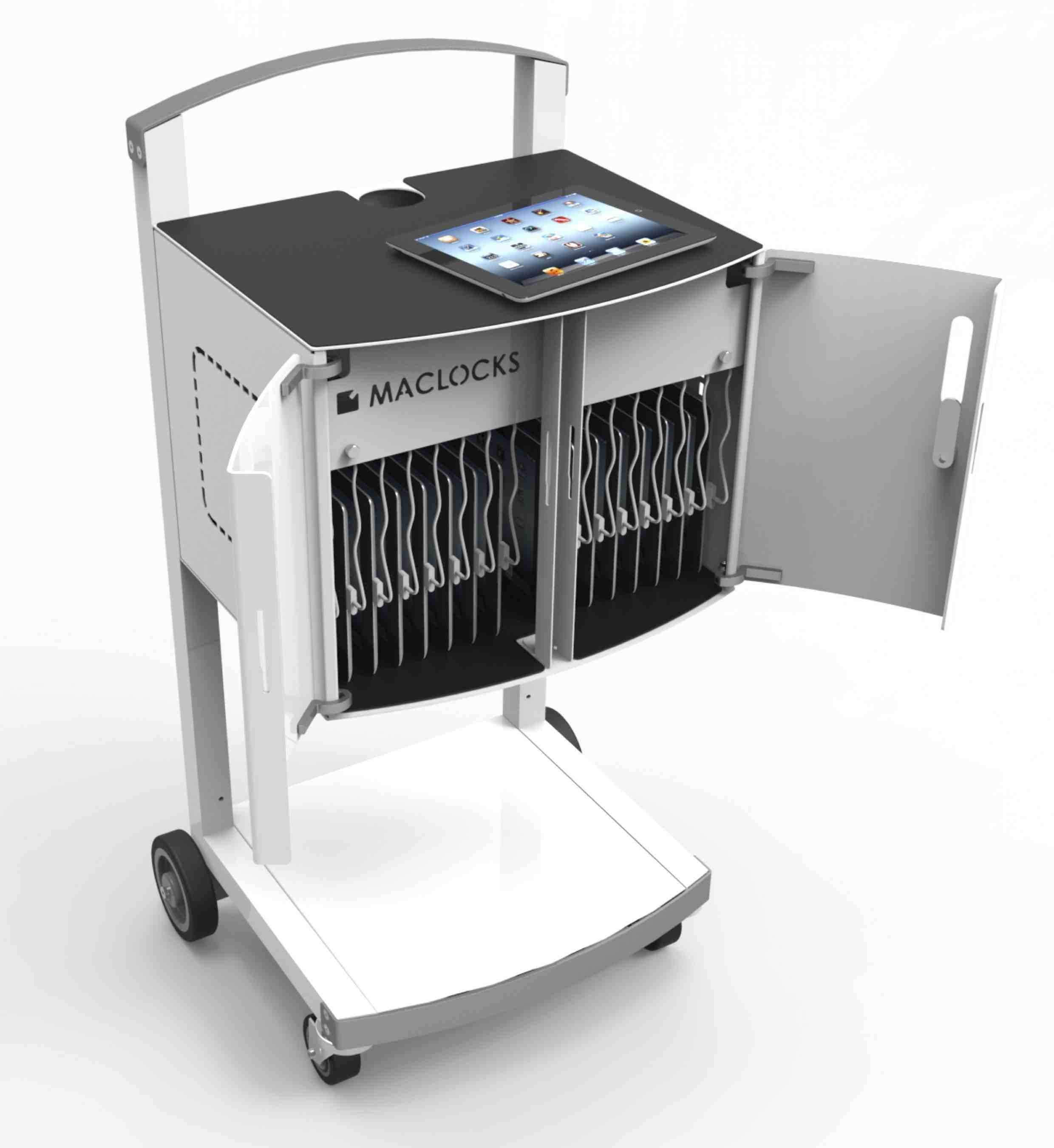 Compulocks CartiPad Uno Tablet / Laptop Charging Rolling Cart 16 Devices EU Power Plug Compulocks CartiPad Uno Tablet / Laptop Charging Rolling Cart 16 Devices EU Power Plug