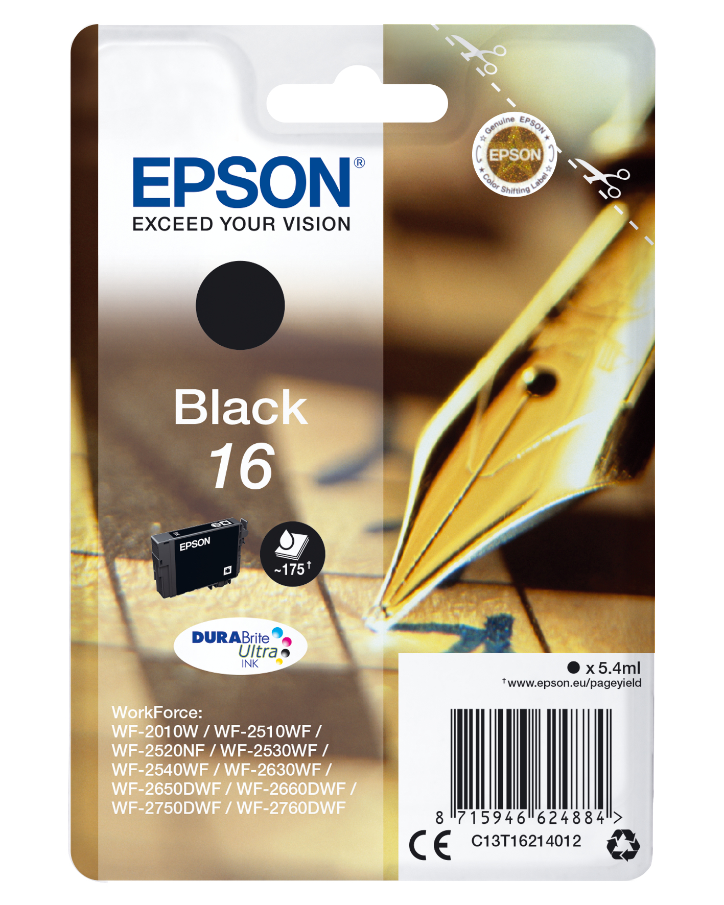 INK CARTR DURABRITE BLACK 16 INK CARTR DURABRITE BLACK 16