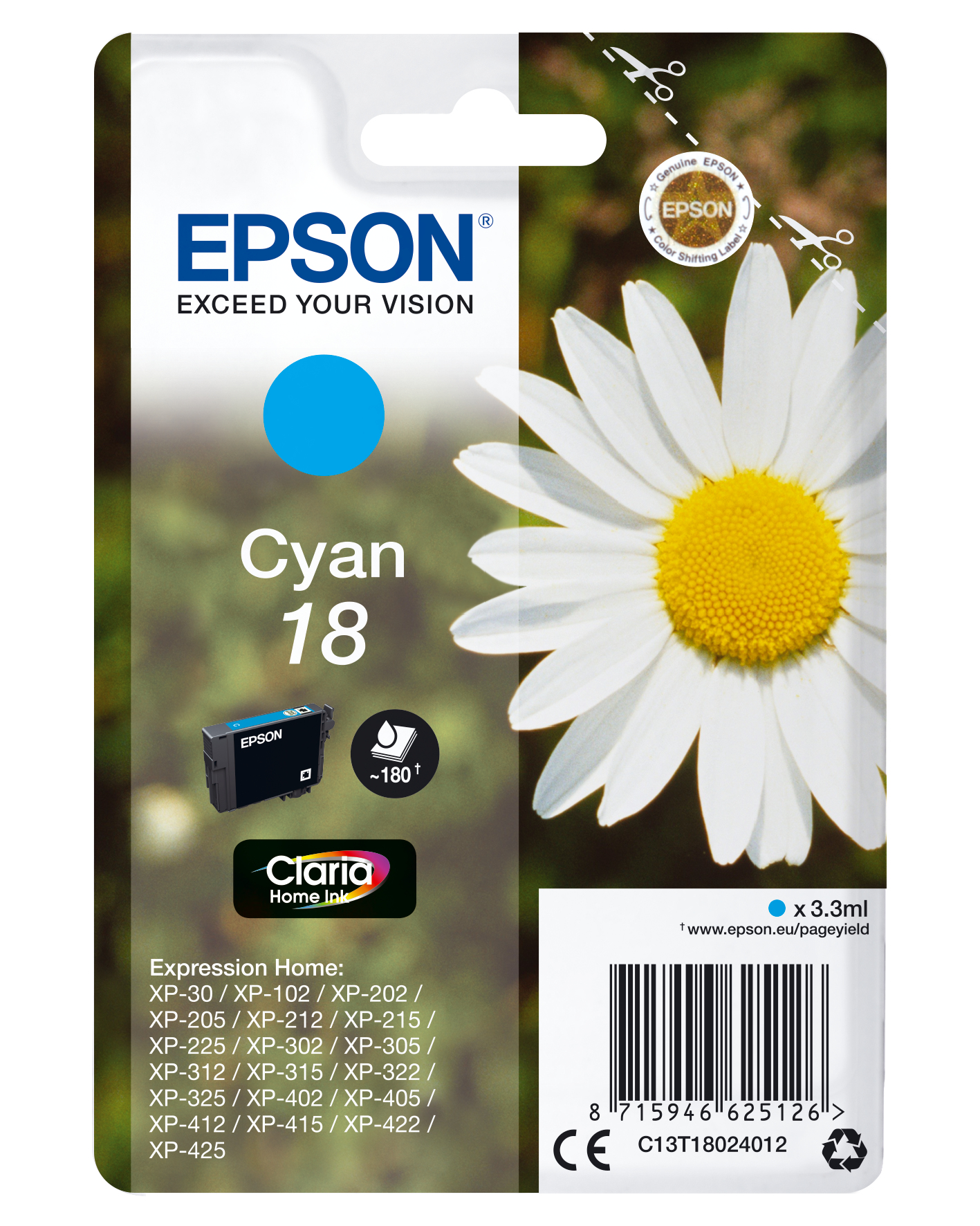 CLARIA HOME INK CYAN 18 CLARIA HOME INK CYAN 18