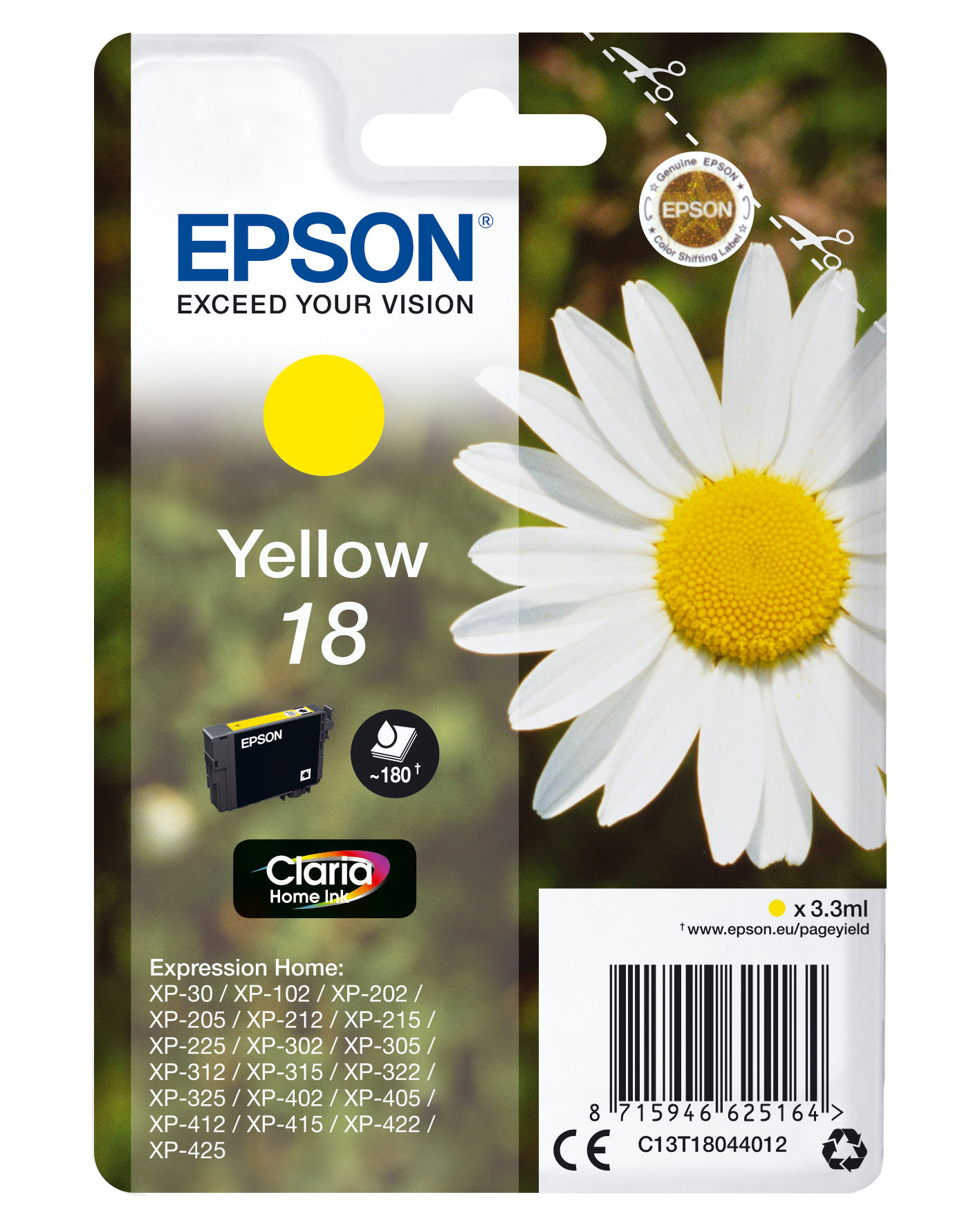 CLARIA HOME INK YELLOW 18 CLARIA HOME INK YELLOW 18