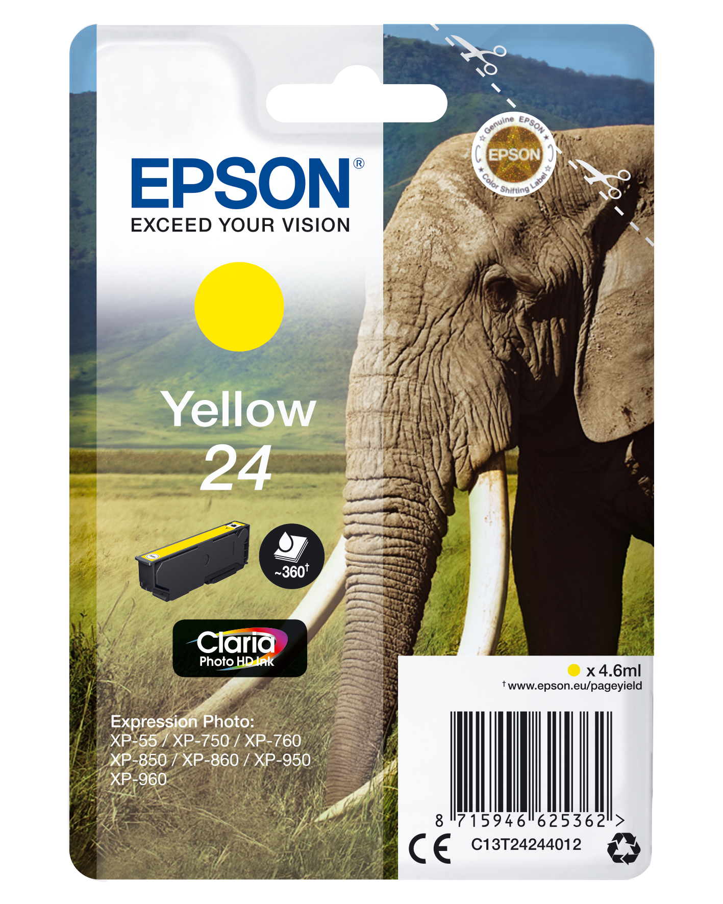 CLARIA PHOTO HD INK YELLOW 24 CLARIA PHOTO HD INK YELLOW 24