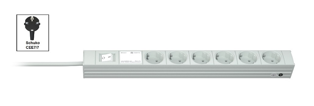 DI-STRIP Powerstrip Schuko moulded right DI-STRIP Powerstrip Schuko moulded right