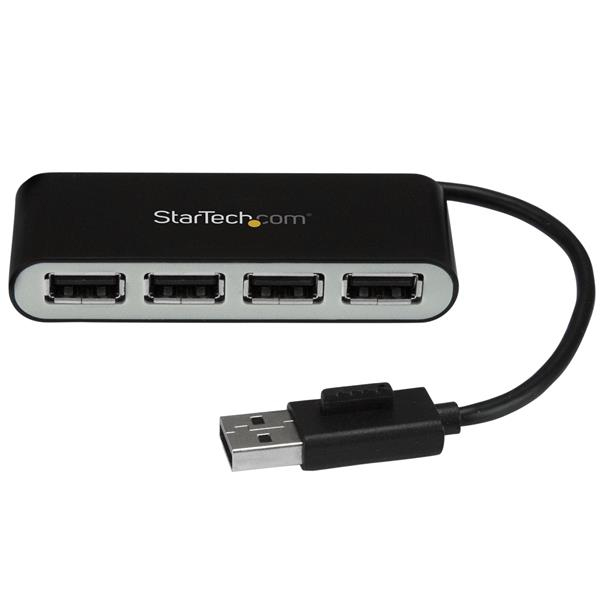 StarTech.com Hub USB 2.0 portable à 4 ports avec câble intégré StarTech.com Hub USB 2.0 portable à 4 ports avec câble intégré