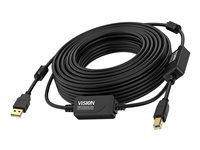 Vision TC 15MUSB+/BL/2 câble USB 15 m USB 2.0 USB A USB B Noir Vision TC 15MUSB+/BL/2 câble USB 15 m USB 2.0 USB A USB B Noir
