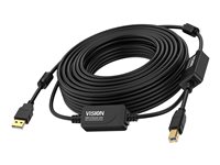 Vision TC 15MUSB+/BL/2 câble USB 15 m USB 2.0 USB A USB B Noir