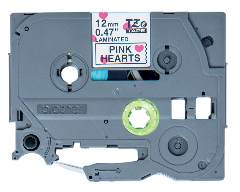 TZEMPPH31 12MM BLACK ON PINK HEARTS TAPE TZEMPPH31 12MM BLACK ON PINK HEARTS TAPE