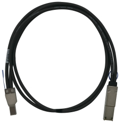 câble Serial Attached SCSI (SAS) 1 m Noir, Métallique câble Serial Attached SCSI (SAS) 1 m Noir, Métallique