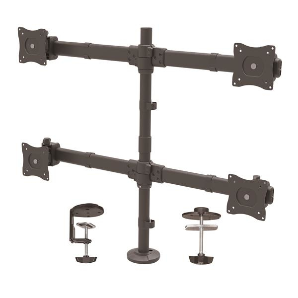 StarTech.com Support de bureau pour 4 écrans à fixation VESA jusqu'à 27" et 8 kg StarTech.com Support de bureau pour 4 écrans à fixation VESA jusqu'à 27" et 8 kg