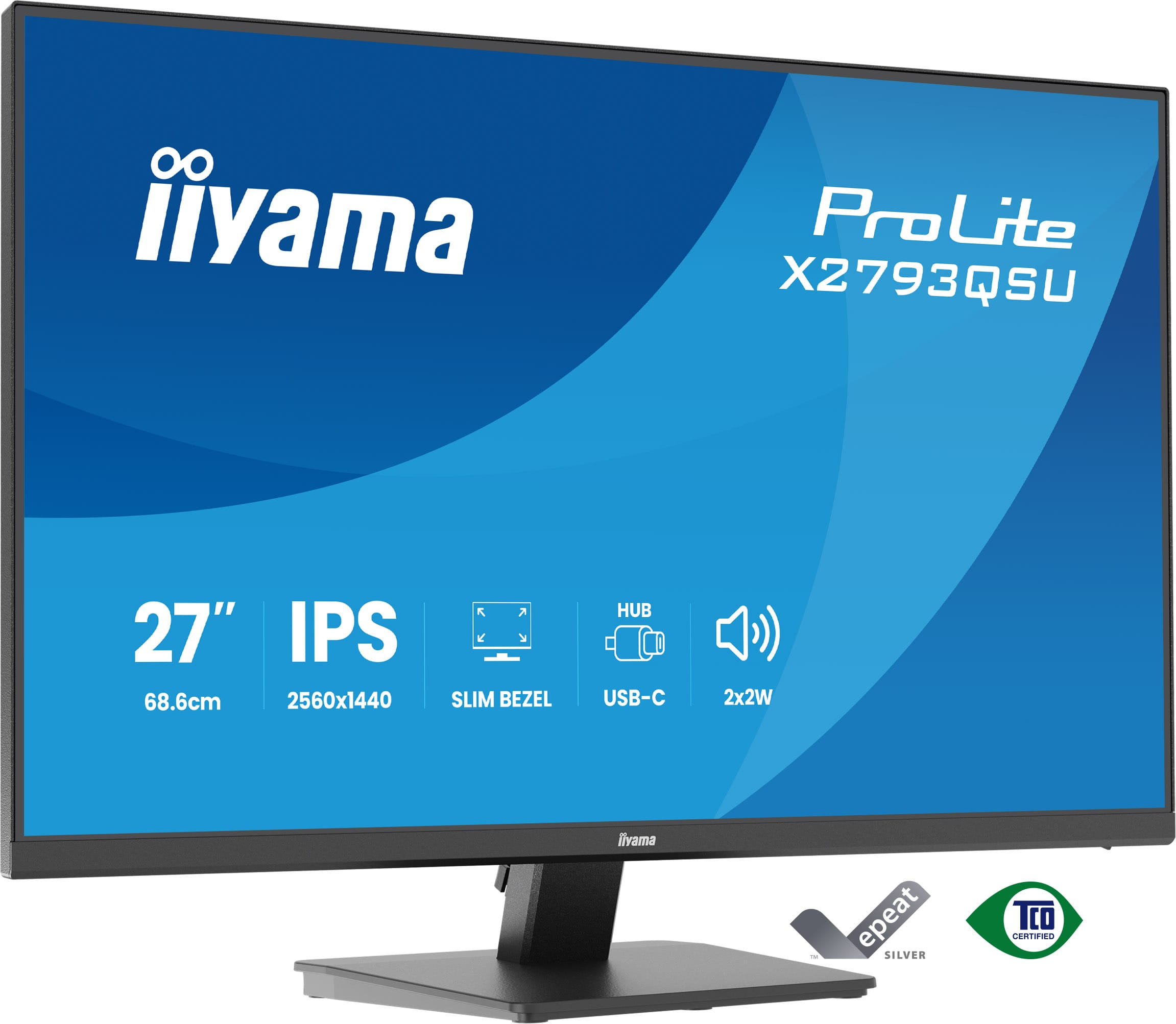 iiyama ProLite X2793QSU-B1 écran plat de PC 68,6 cm (27") 2560 x 1440 pixels Quad HD Noir