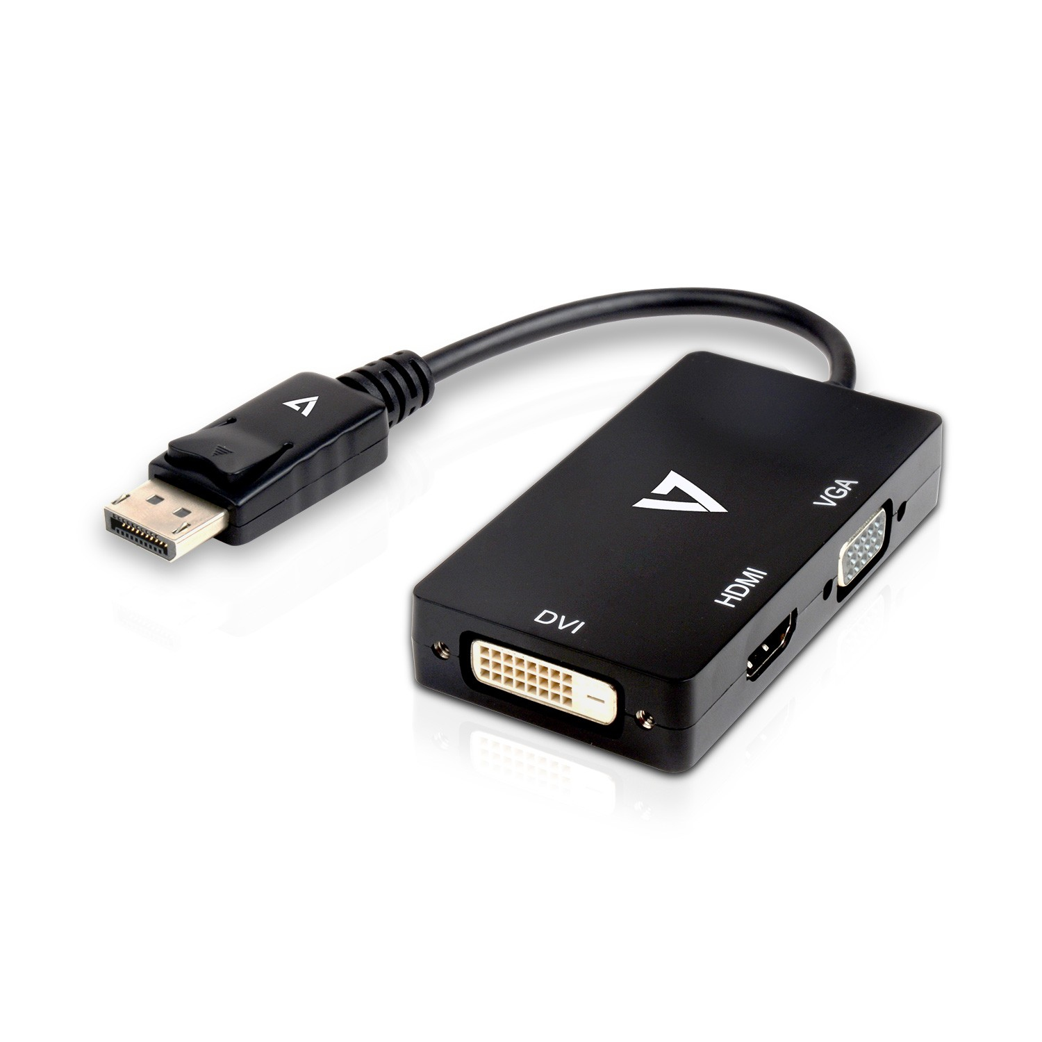 V7 Adaptateur DisplayPort (m) vers VGA, HDMI ou DVI (f) V7 Adaptateur DisplayPort (m) vers VGA, HDMI ou DVI (f)
