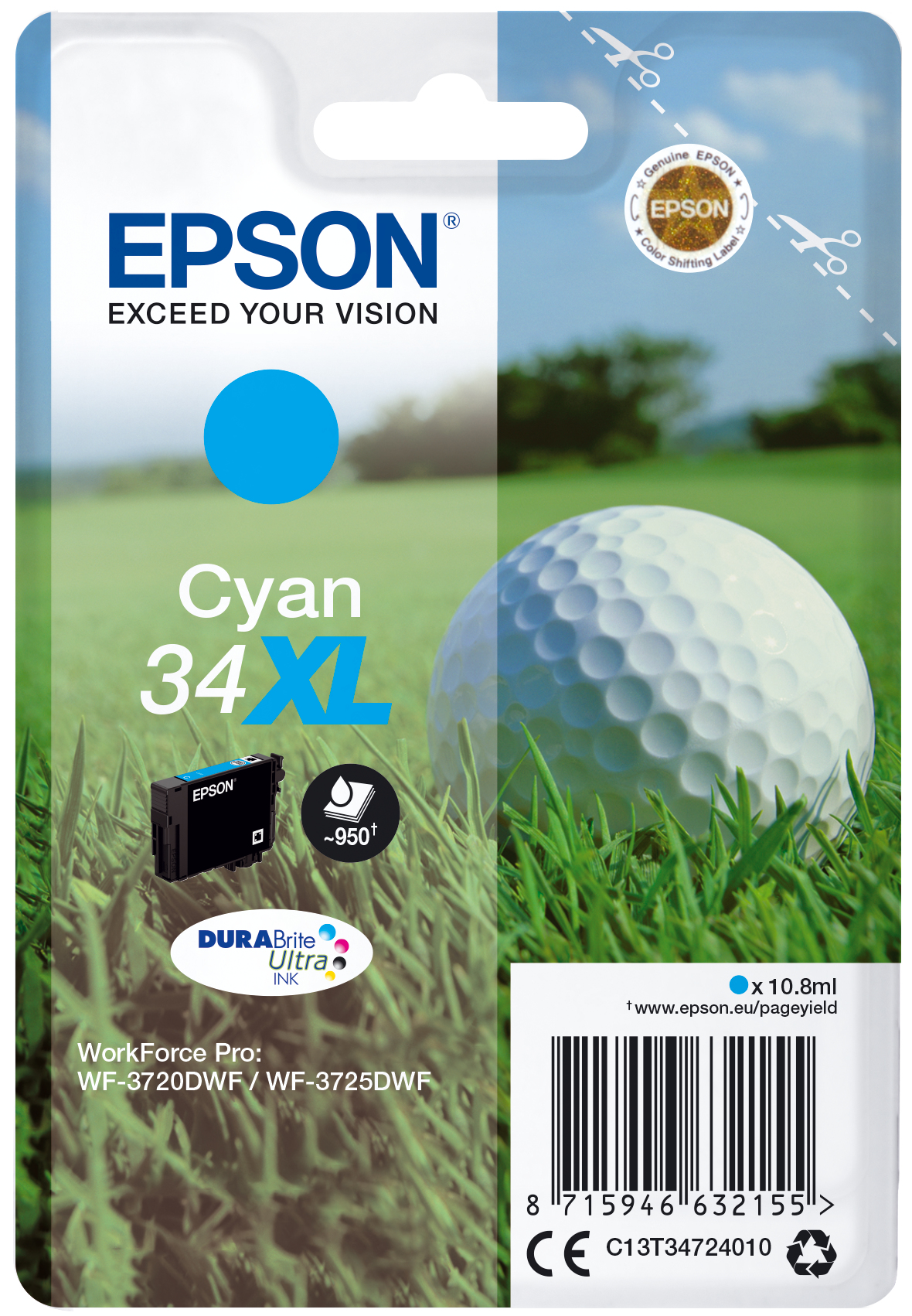 Singlepack Cyan 34XL Singlepack Cyan 34XL
