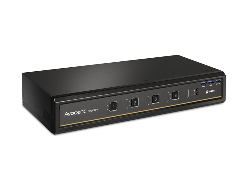 Vertiv Avocent SV340DPH commutateur écran, clavier et souris Noir