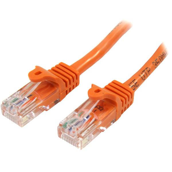 StarTech.com Câble réseau Cat5e sans crochet de 7 m - Orange StarTech.com Câble réseau Cat5e sans crochet de 7 m - Orange