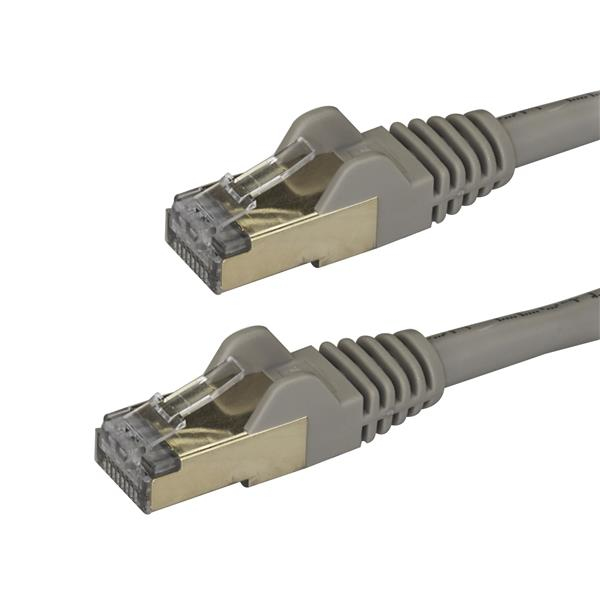 StarTech.com Câble réseau Cat6a STP blindé sans crochet de 2 m - Gris StarTech.com Câble réseau Cat6a STP blindé sans crochet de 2 m - Gris