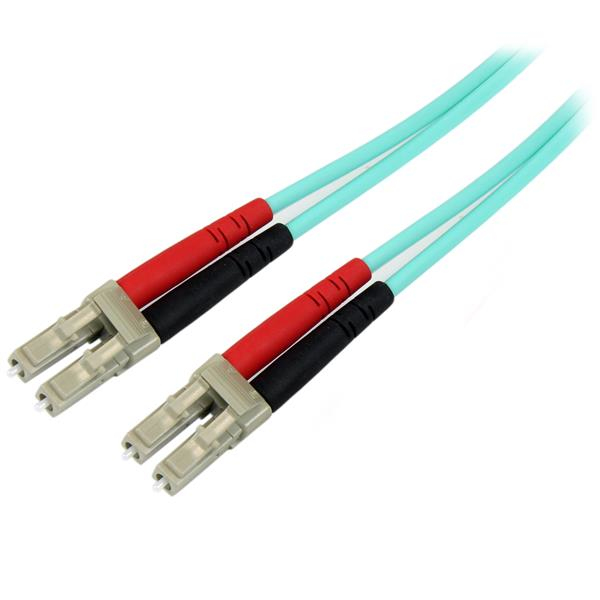 StarTech.com Câble à fibre optique OM4 duplex multimode LC LC - 5 m Aqua - 100 Gb - 50/125 - LSZH