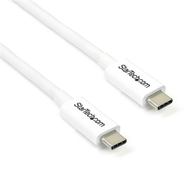 StarTech.com Câble Thunderbolt 3 de 2 m - 20 Gb/s - Compatible Thunderbolt, USB et DisplayPort - Blanc StarTech.com Câble Thunderbolt 3 de 2 m - 20 Gb/s - Compatible Thunderbolt, USB et DisplayPort - Blanc
