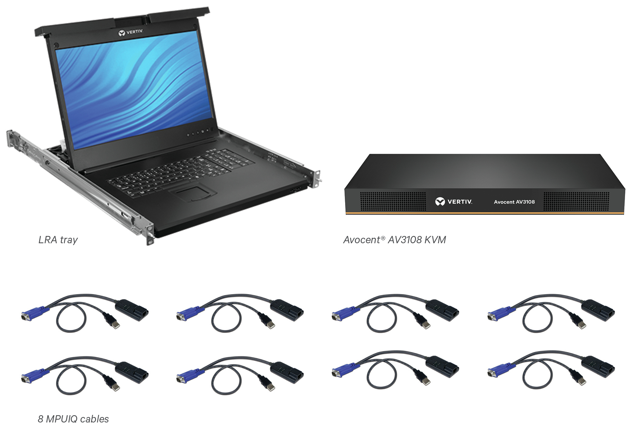 LCD 8P KVM 8 CABLES USB KB-GER LCD 8P KVM 8 CABLES USB KB-GER