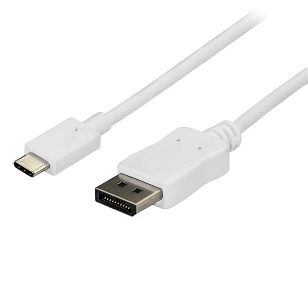 StarTech.com Câble adaptateur USB C vers DisplayPort de 1,8 m - 4K 60 Hz - Blanc StarTech.com Câble adaptateur USB C vers DisplayPort de 1,8 m - 4K 60 Hz - Blanc