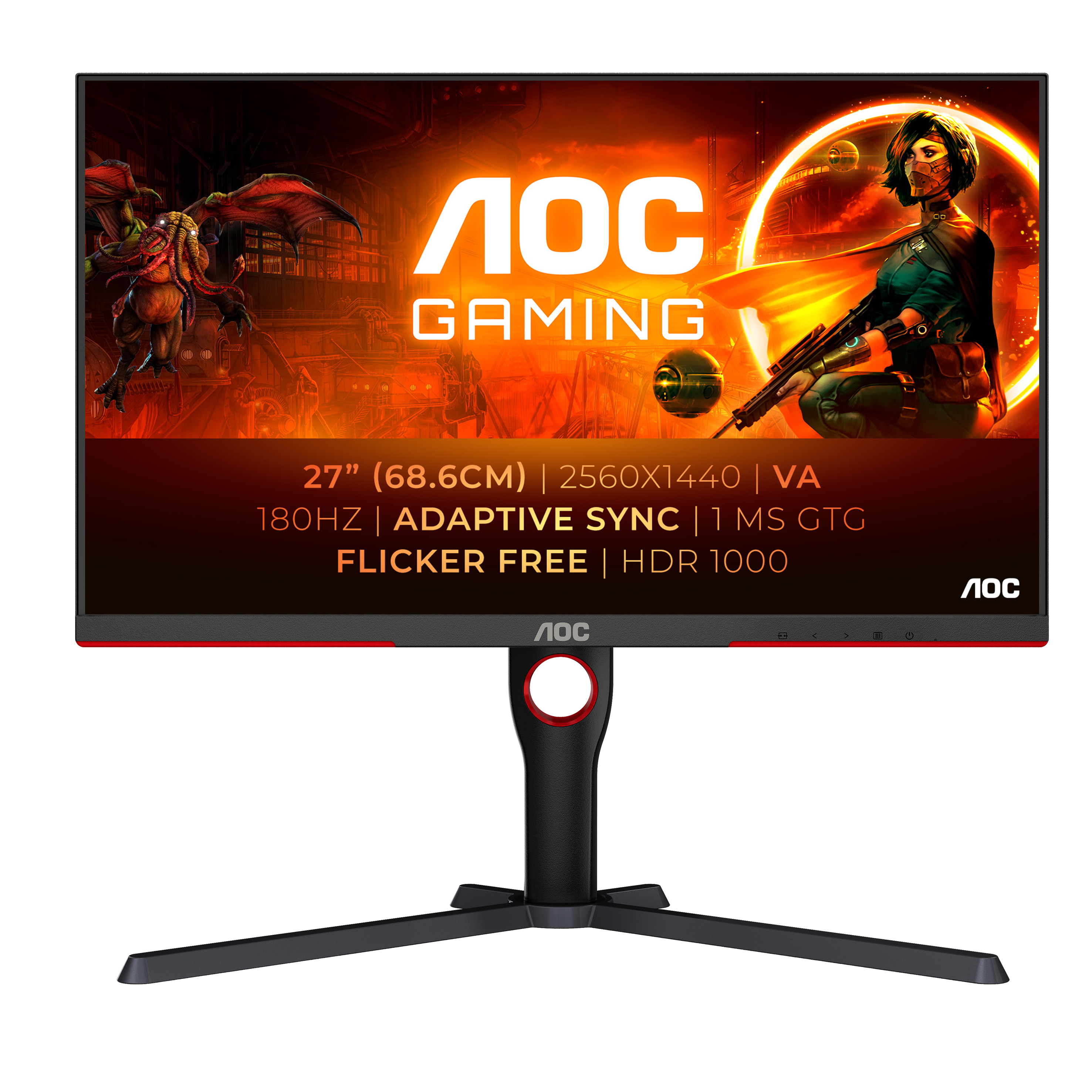 AOC G3 Q27G3XMN/BK écran plat de PC 68,6 cm (27") 2560 x 1440 pixels