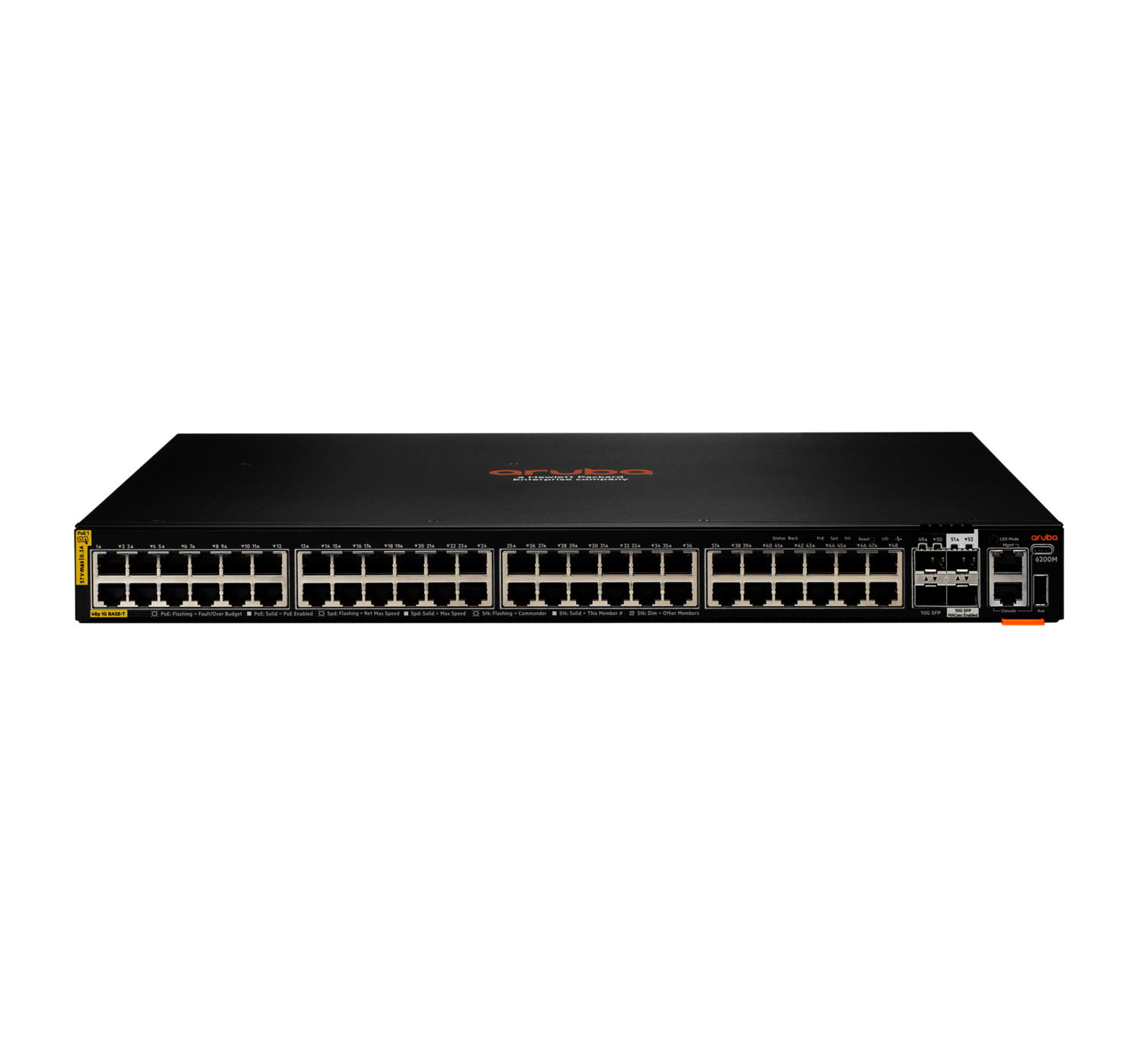 Aruba 6200M Géré L3 Gigabit Ethernet (10/100/1000) Connexion Ethernet, supportant l'alimentation via ce port (PoE) Aruba 6200M Géré L3 Gigabit Ethernet (10/100/1000) Connexion Ethernet, supportant l'alimentation via ce port (PoE)