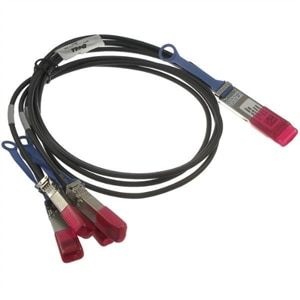 DELL QSFP28 - 4 x SFP28, 2 m câble de fibre optique Black,Red