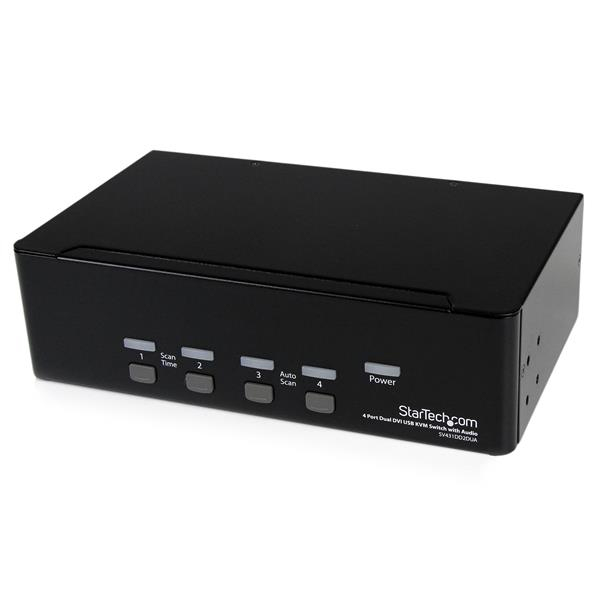 StarTech.com Switch KVM USB 2 Ecrans DVI pour 4 Ordinateurs avec Audio StarTech.com Switch KVM USB 2 Ecrans DVI pour 4 Ordinateurs avec Audio